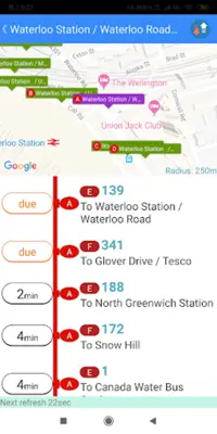 London Bus Tracker android App screenshot 6